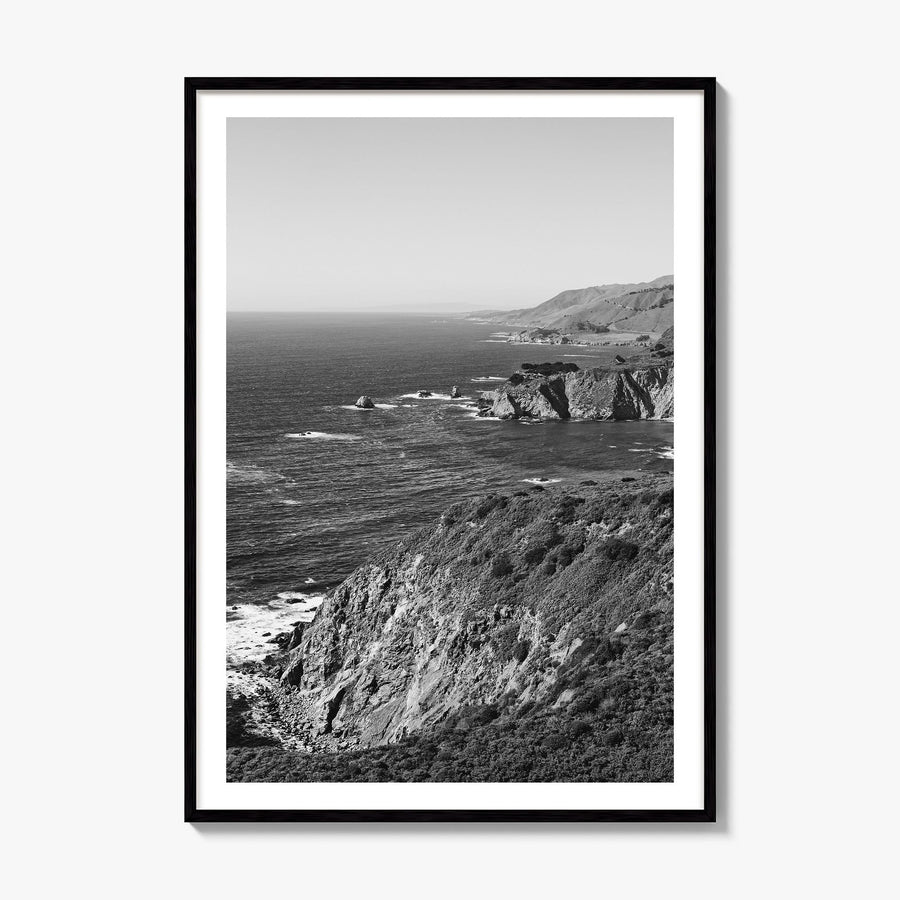 Monterey, California Photo Poster, framed poster mockup, white border