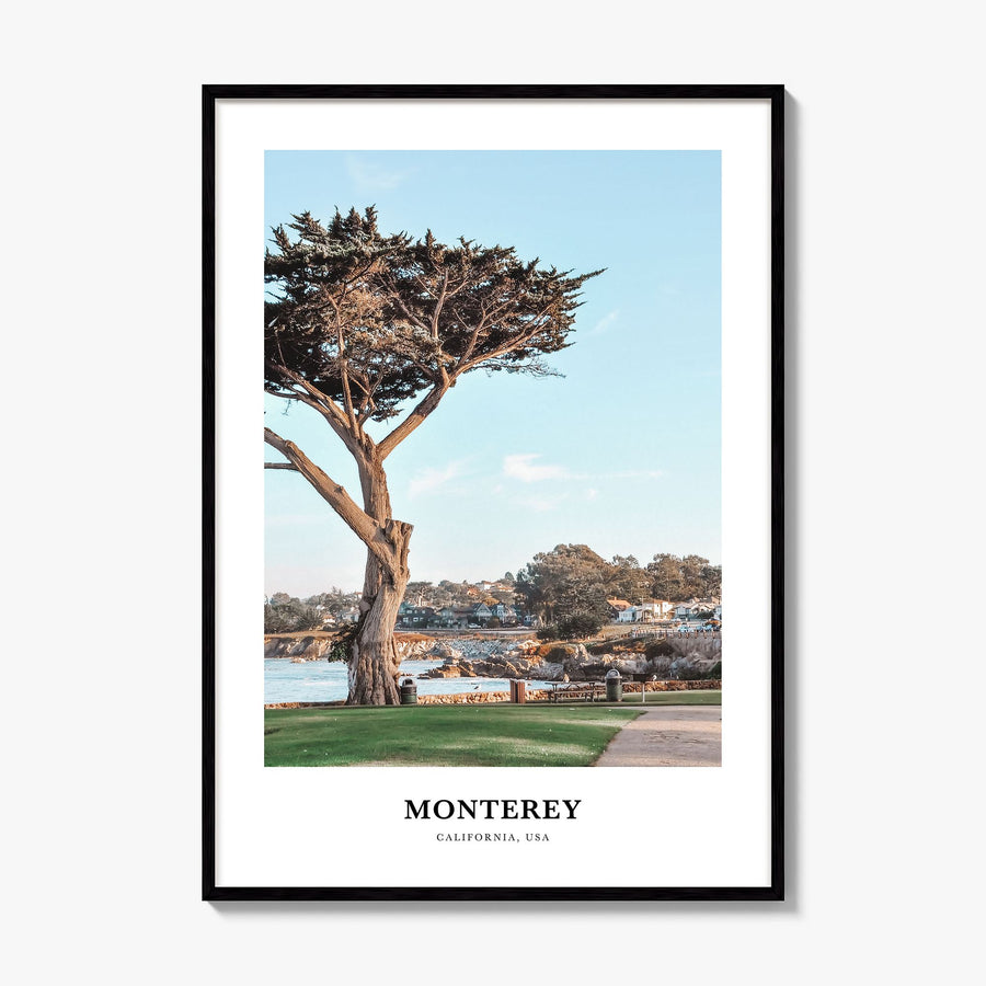 Monterey, California Classic Poster, framed poster mockup