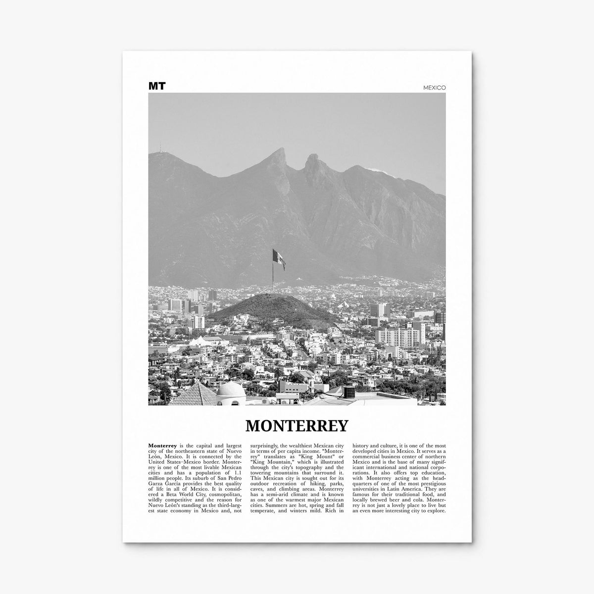 Monterrey Newspaper No 2 Poster, print only (unframed)