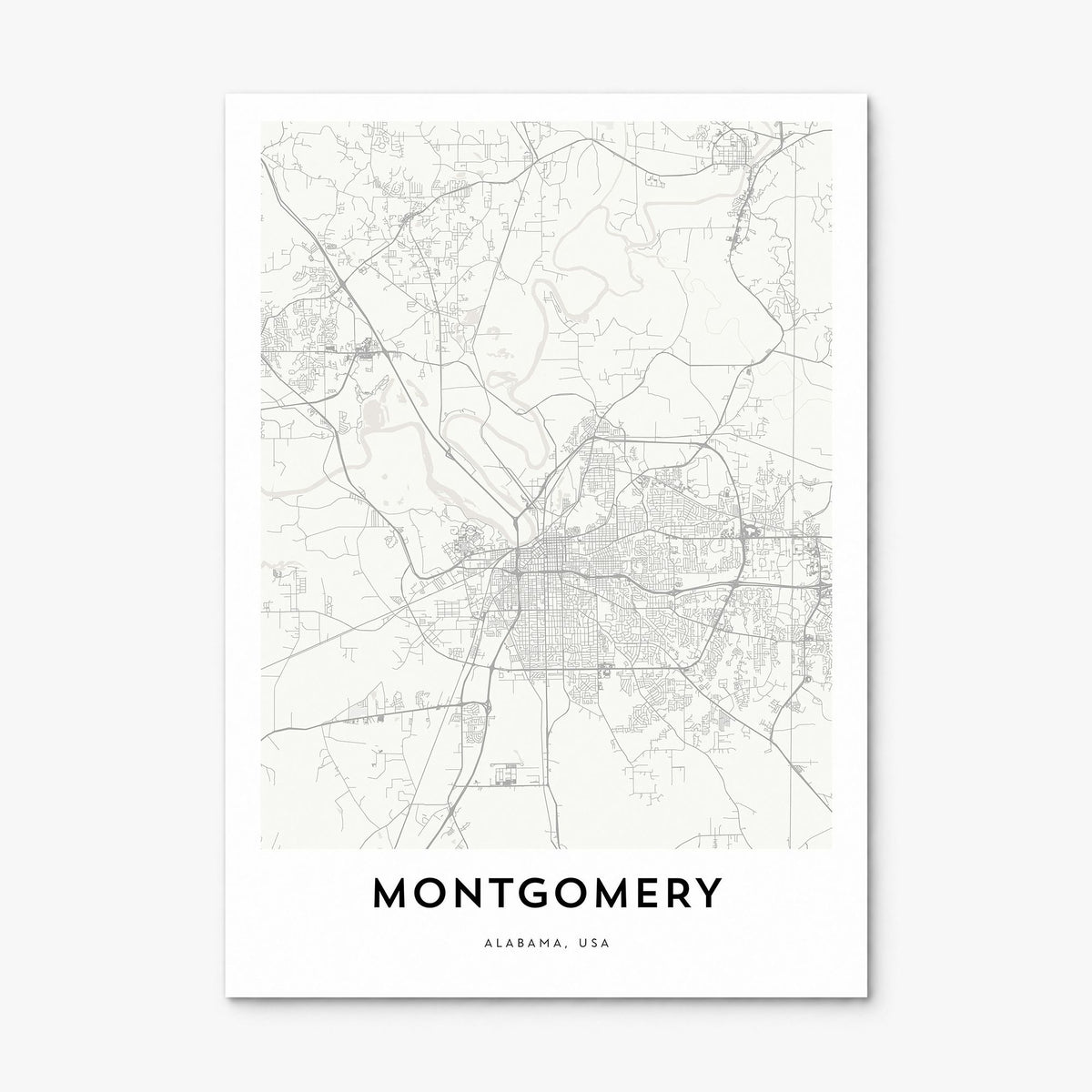 Montgomery Map Poster, print only (unframed)