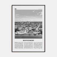 Montgomery Poster None / 8x12 in Nbourhood Travel B&W Poster