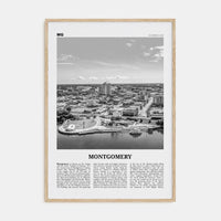 Montgomery Poster Natural Wood / 8x12 in Nbourhood Travel B&W Poster