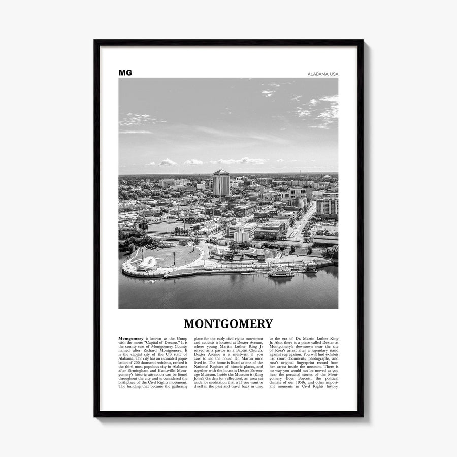 Montgomery Newspaper Poster, framed poster mockup