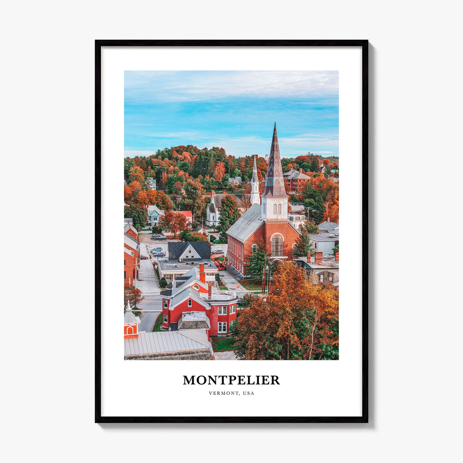 Montpelier Classic Poster, framed poster mockup