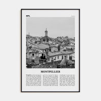 Montpellier Poster None / 8x12 in Nbourhood Travel B&W Poster