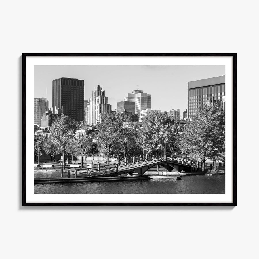 Montreal Photo Poster, framed poster mockup, white border