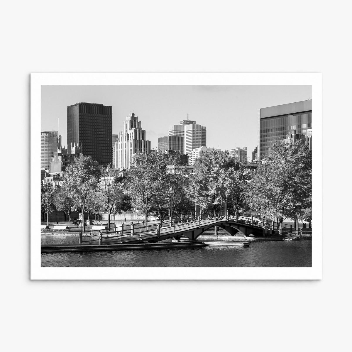 Montreal Photo Poster, print only (unframed), white border