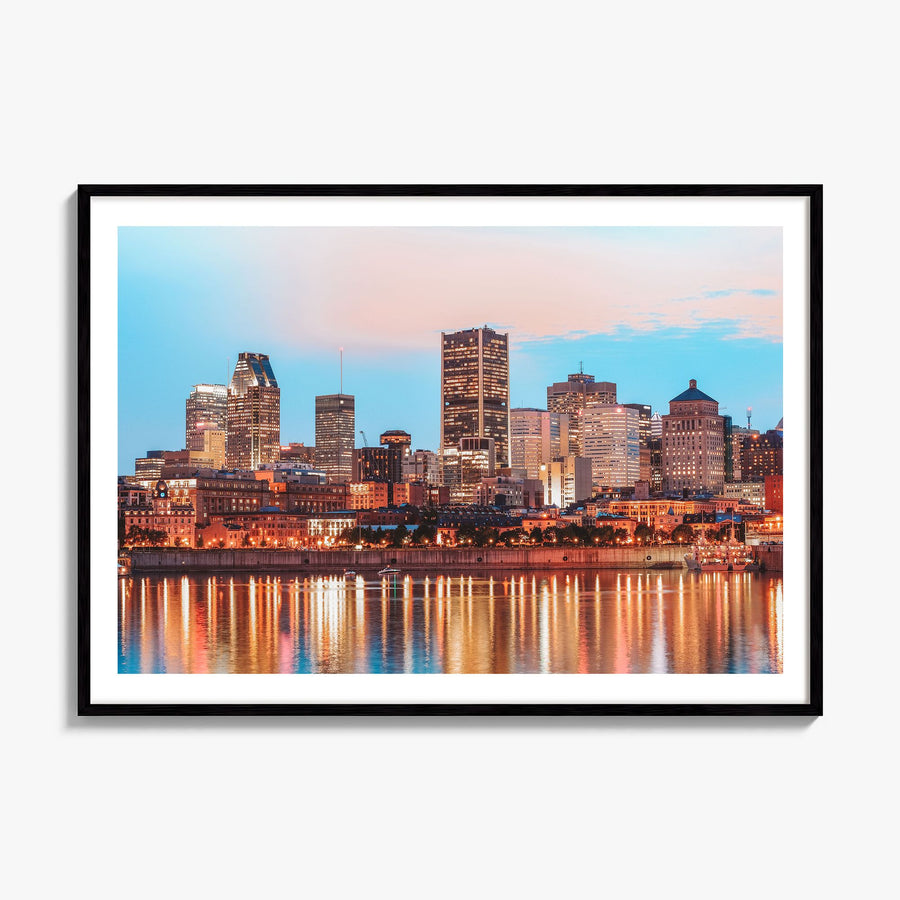 Montreal Photo Poster, framed poster mockup, white border