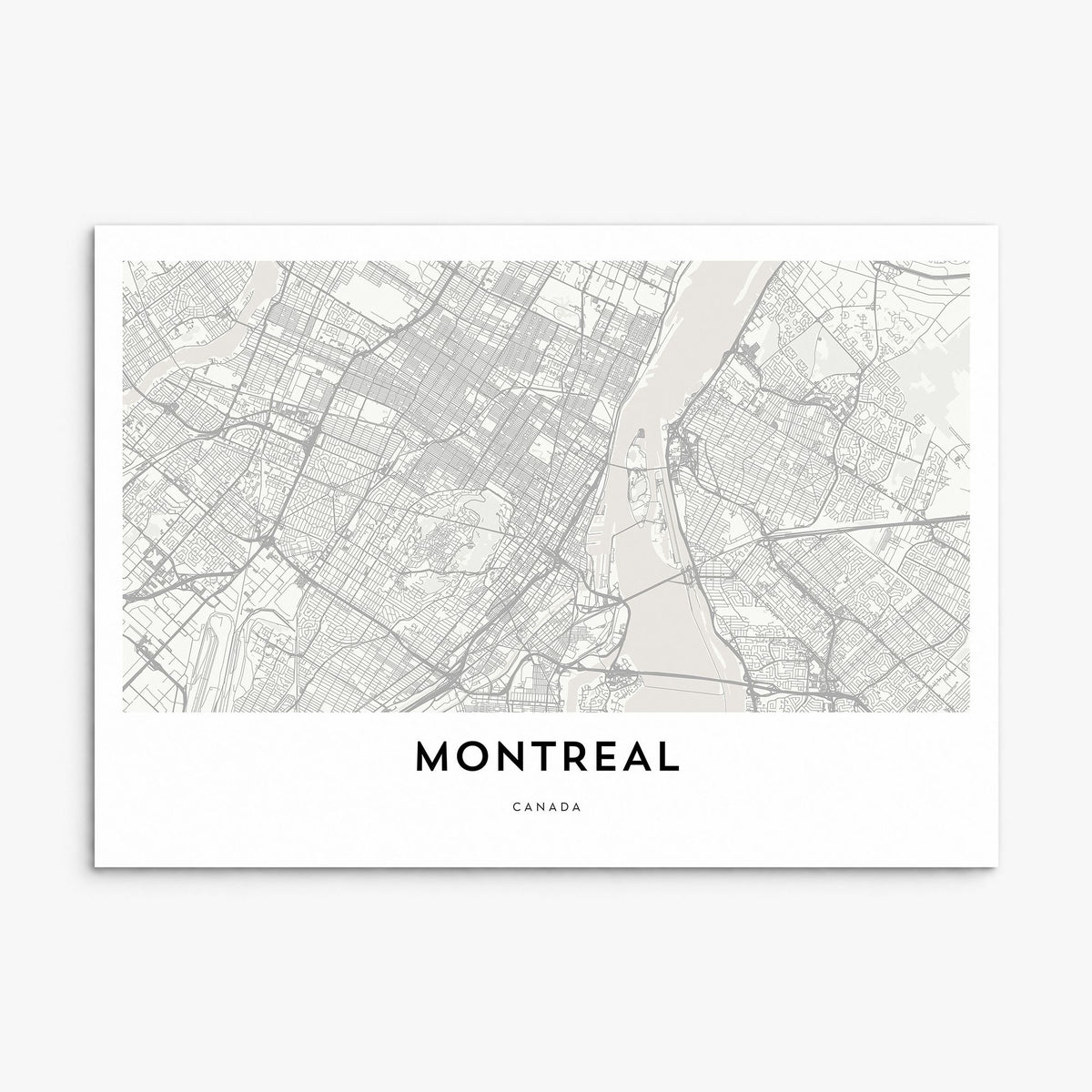 Montreal Map Poster, print only (unframed)