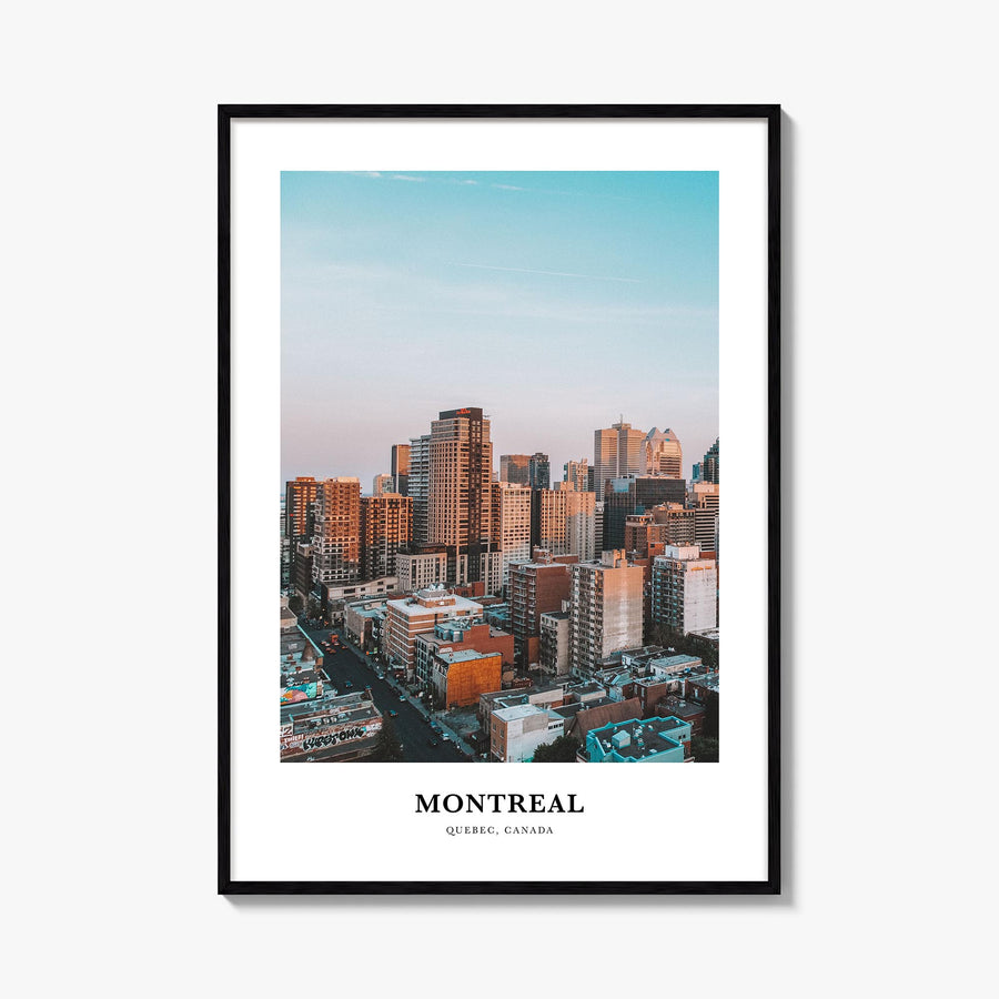 Montreal no. 1 colorful classic poster of Quebec, Canada – vertical wall art, unframed print shown in interior mockup