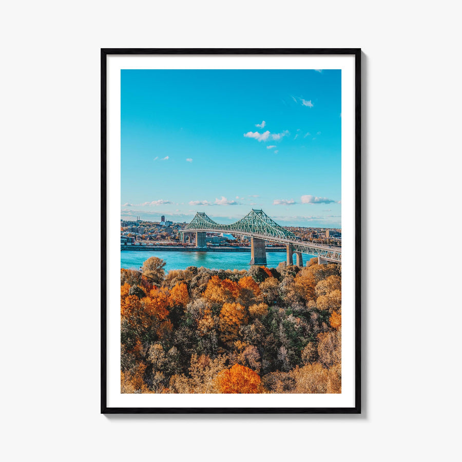 Montreal no. 1 colorful photo poster of Quebec, Canada – vertical wall art, unframed print shown in interior mockup