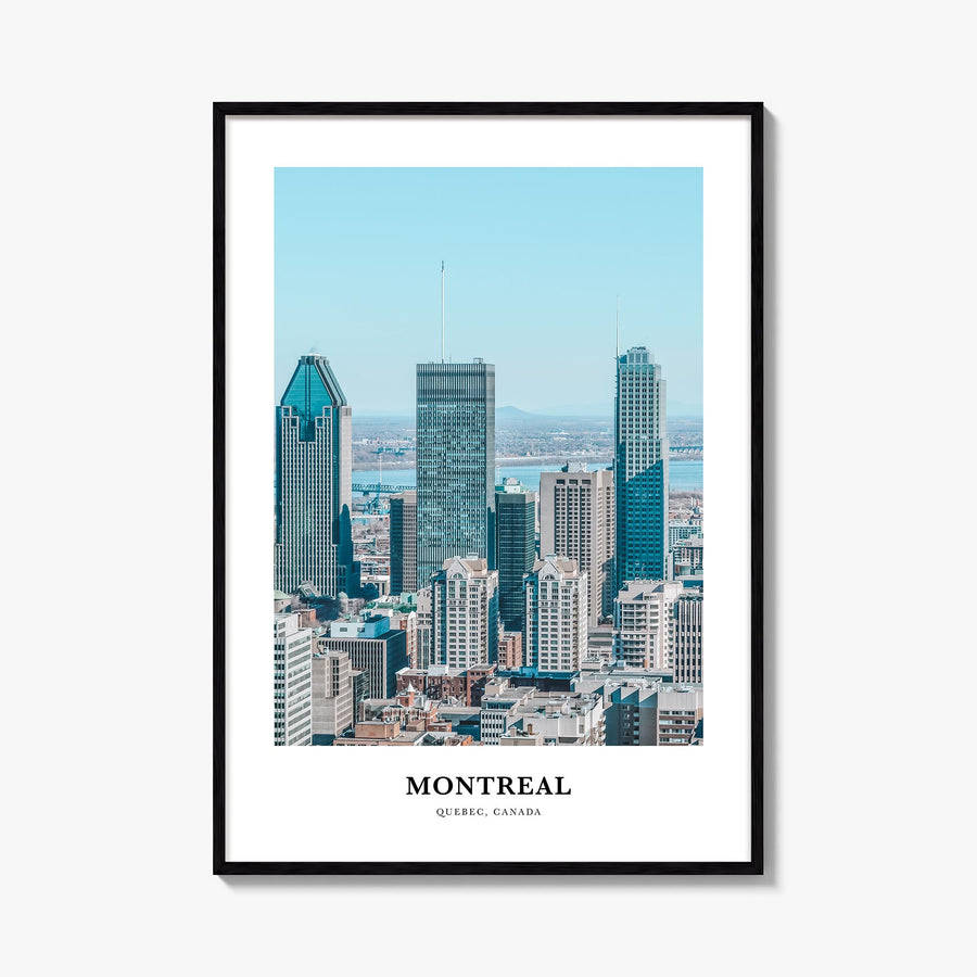 Montreal no. 2 colorful classic poster of Quebec, Canada – vertical wall art, unframed print shown in interior mockup