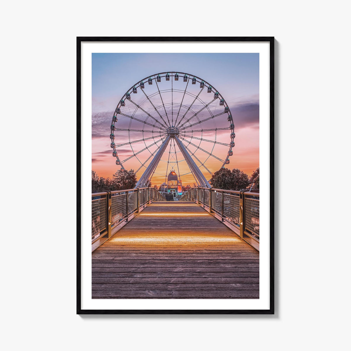 Montreal no. 2 colorful photo poster of Quebec, Canada – vertical wall art, unframed print shown in interior mockup