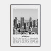 Montreal No 4 Poster None / 8x12 in Nbourhood Travel B&W Poster