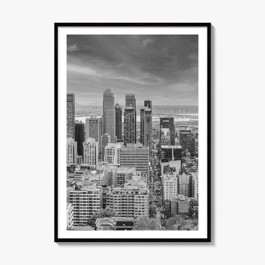 Montreal Photo Poster, framed poster mockup, white border
