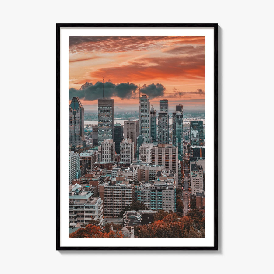 Montreal Photo No 3 Poster, framed poster mockup, white border