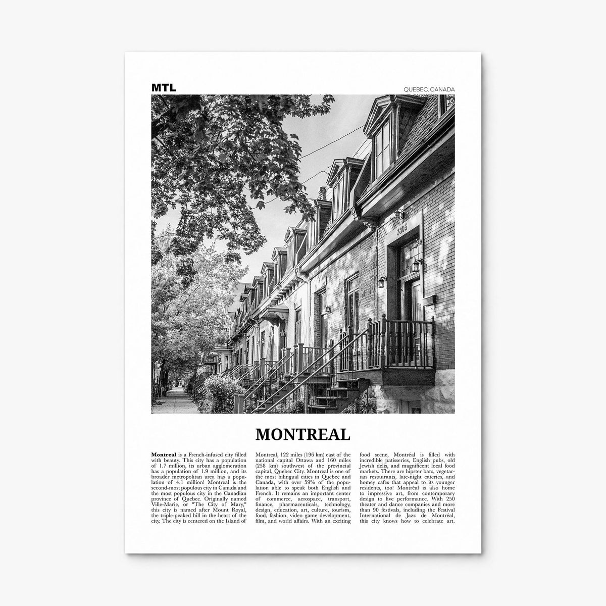Montreal Newspaper No 1 Poster, print only (unframed)