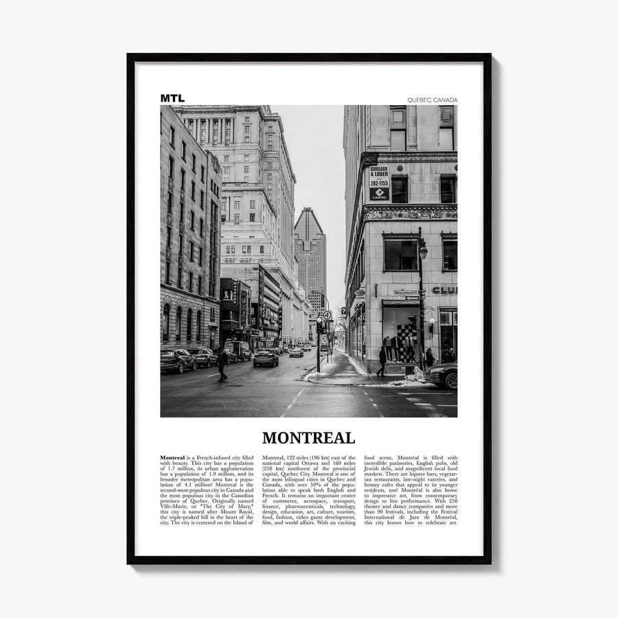 Montreal Newspaper No 2 Poster, framed poster mockup