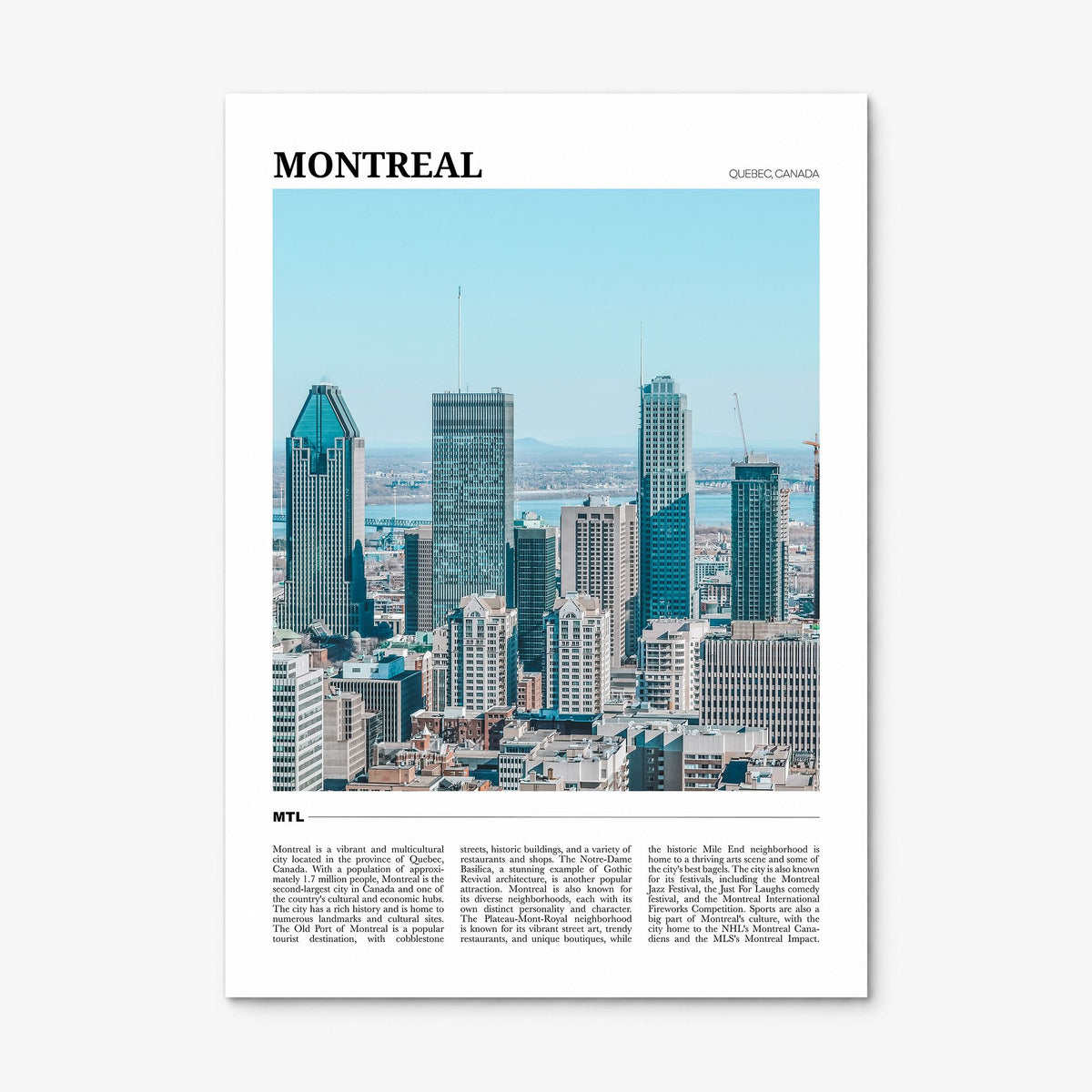 Montreal Travel No 2 Poster, print only (unframed)