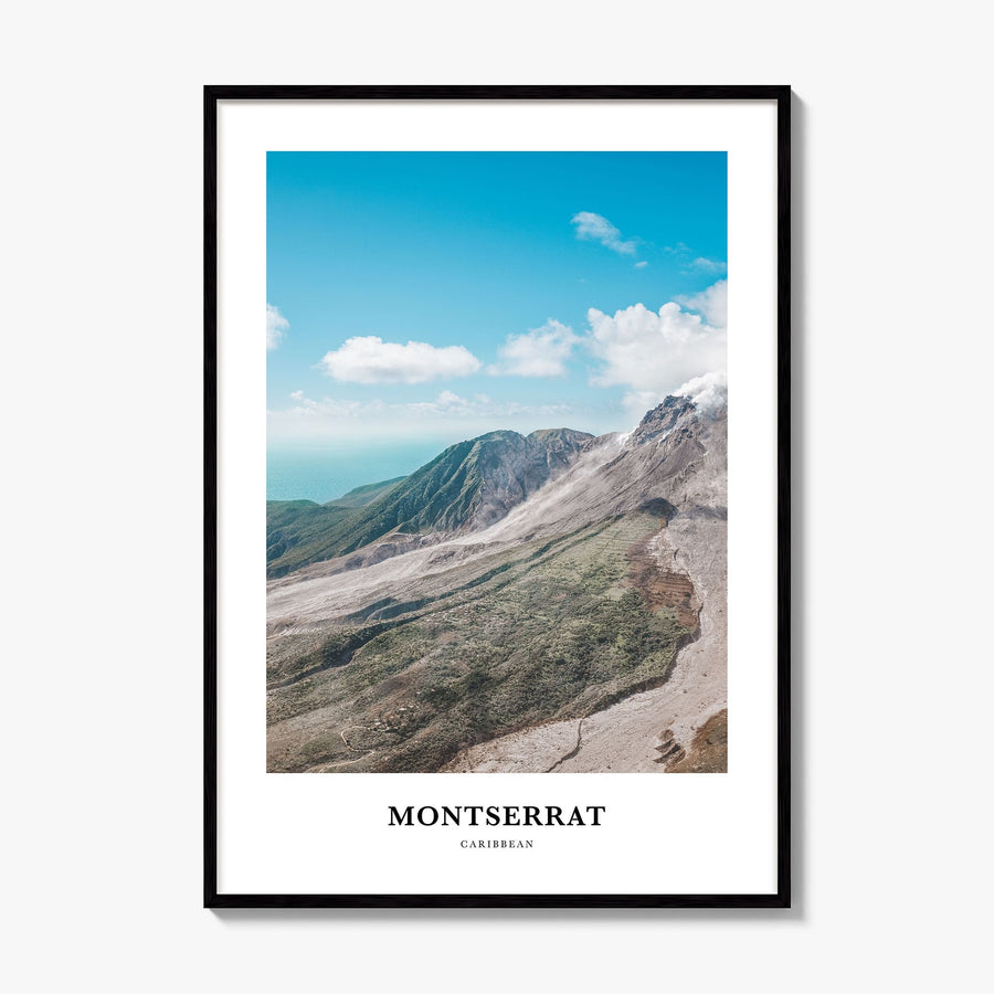 Montserrat, Caribbean Classic Poster, framed poster mockup