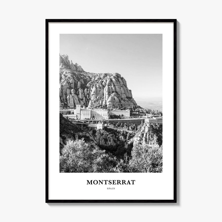 Montserrat, Spain Classic Poster, framed poster mockup