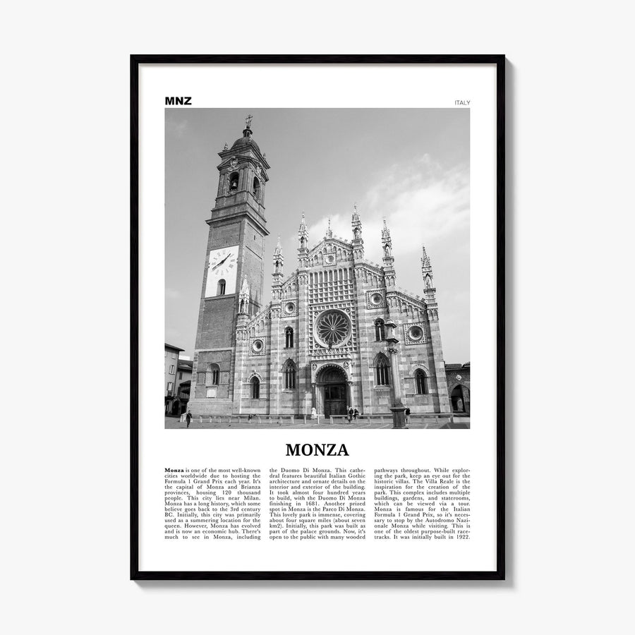 Monza Newspaper Poster, framed poster mockup