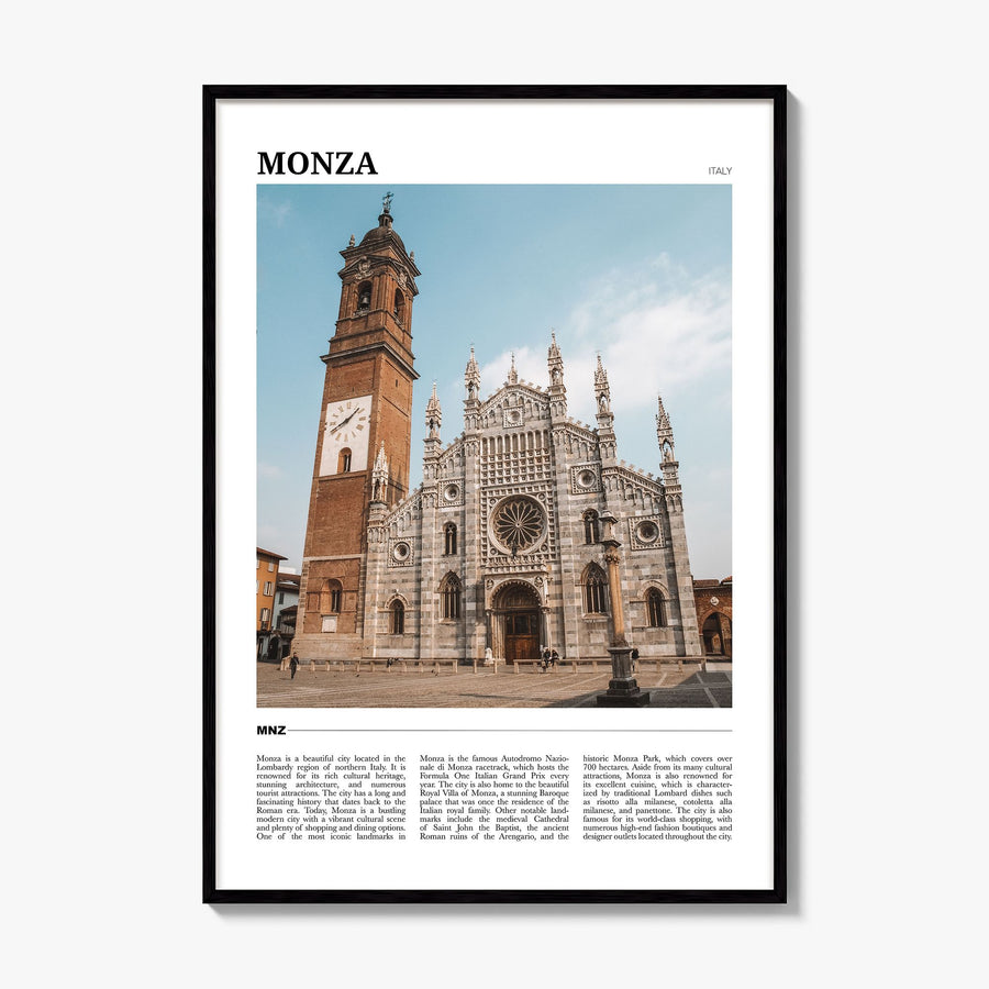 Monza Travel Poster, framed poster mockup