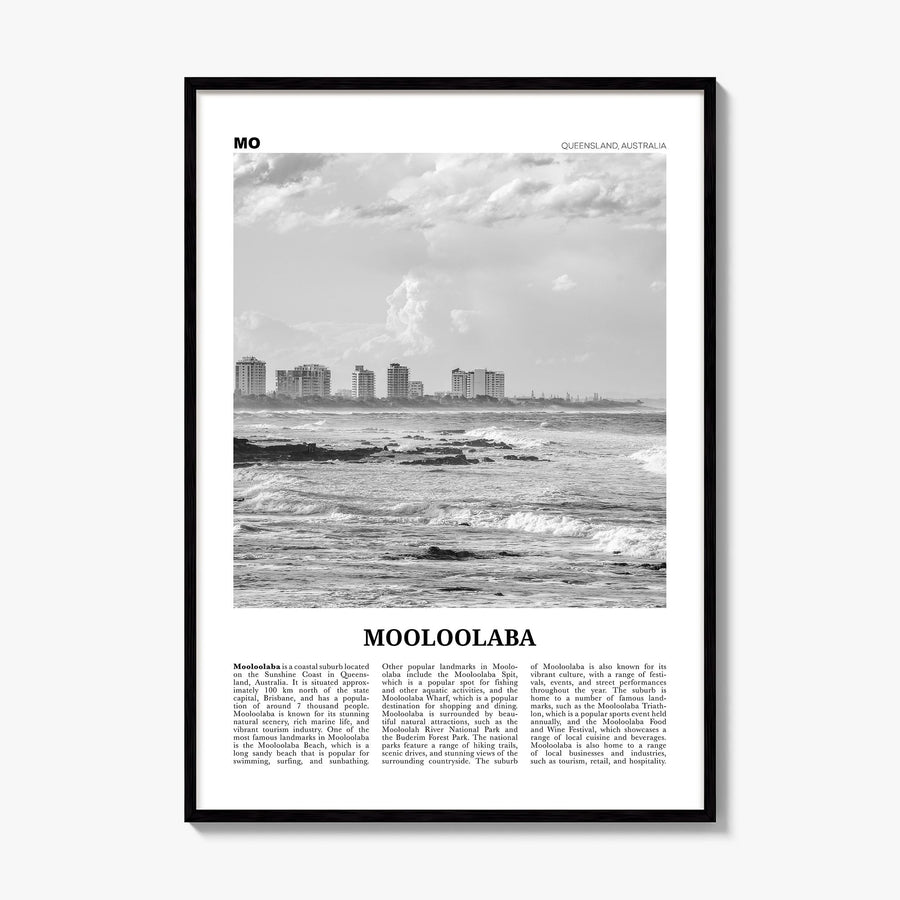 Mooloolaba Newspaper Poster, framed poster mockup