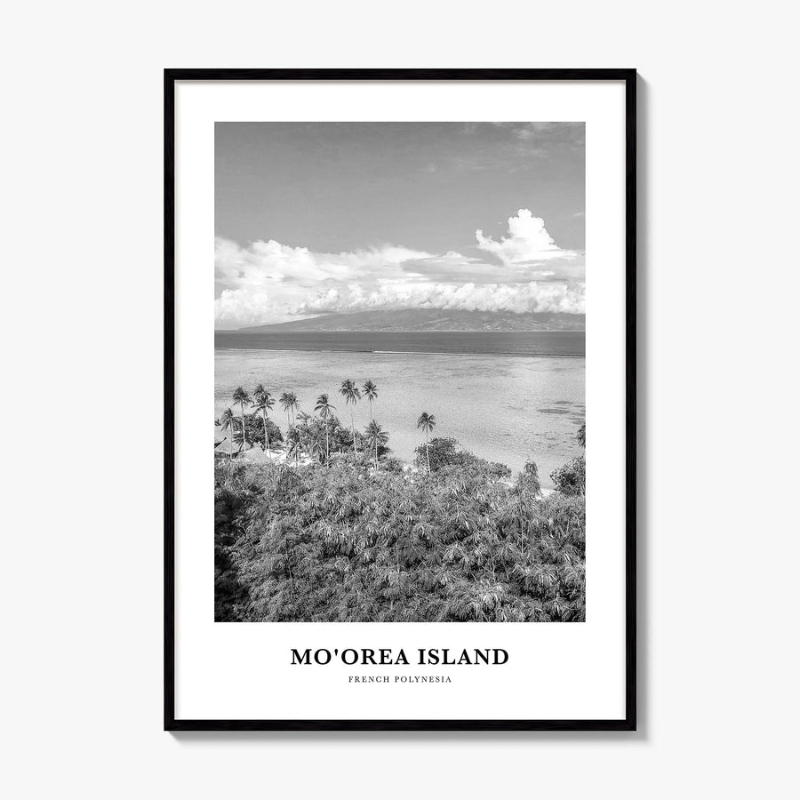 Moorea Island Classic Poster, framed poster mockup