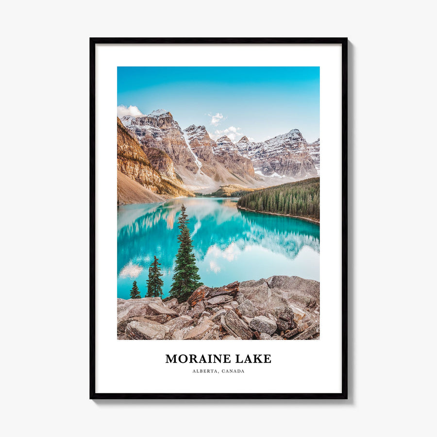 Moraine Lake Classic Poster, framed poster mockup