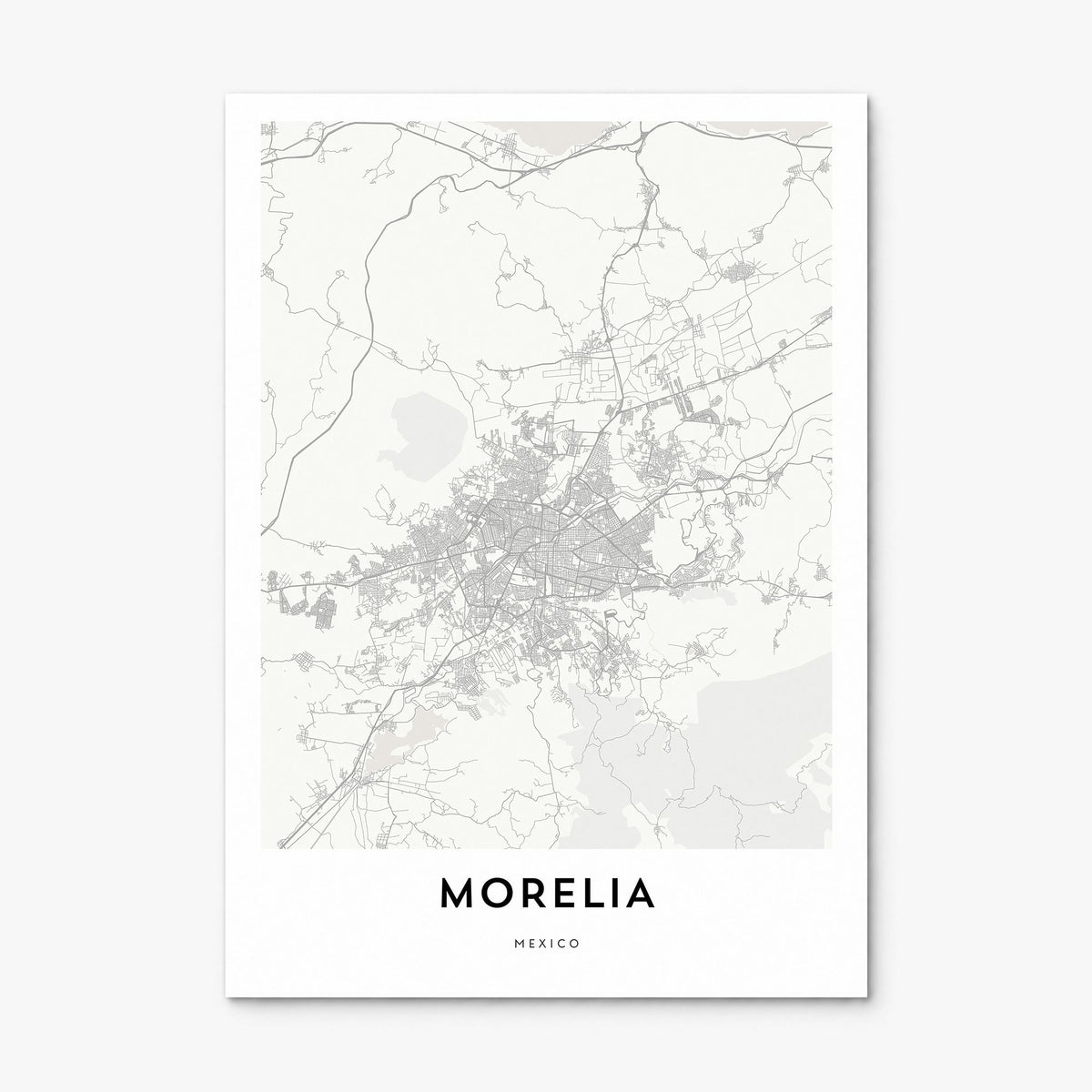 Morelia Map Poster, print only (unframed)