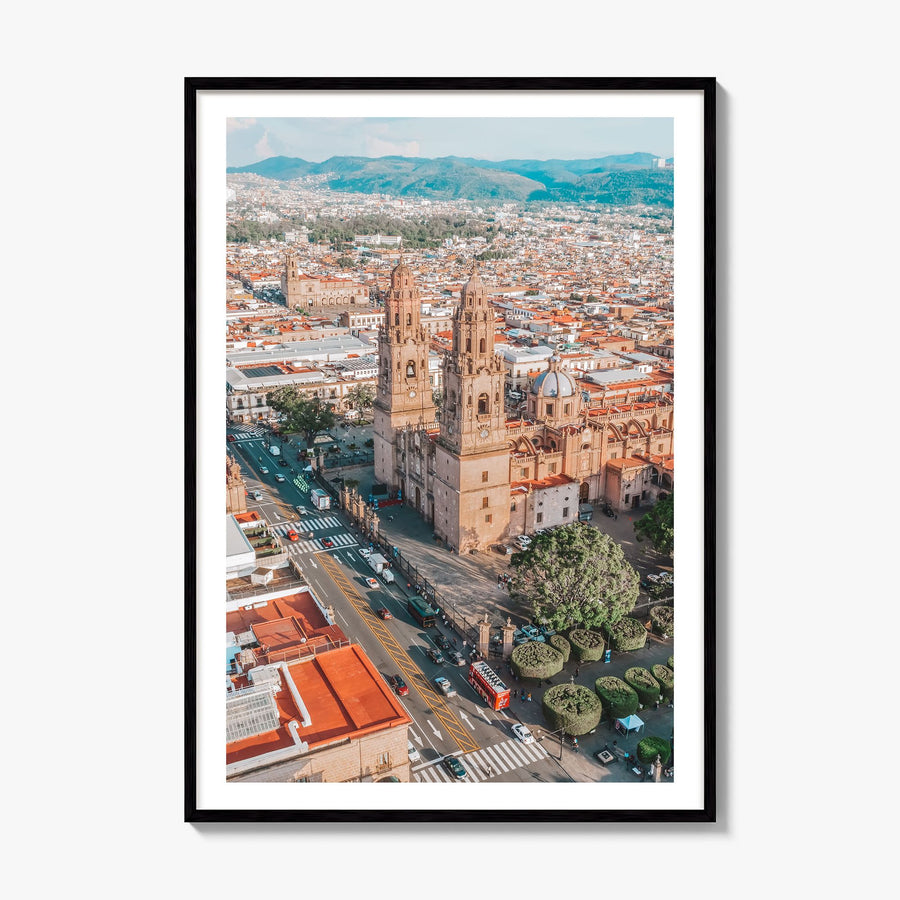 Morelia Photo Poster, framed poster mockup, white border