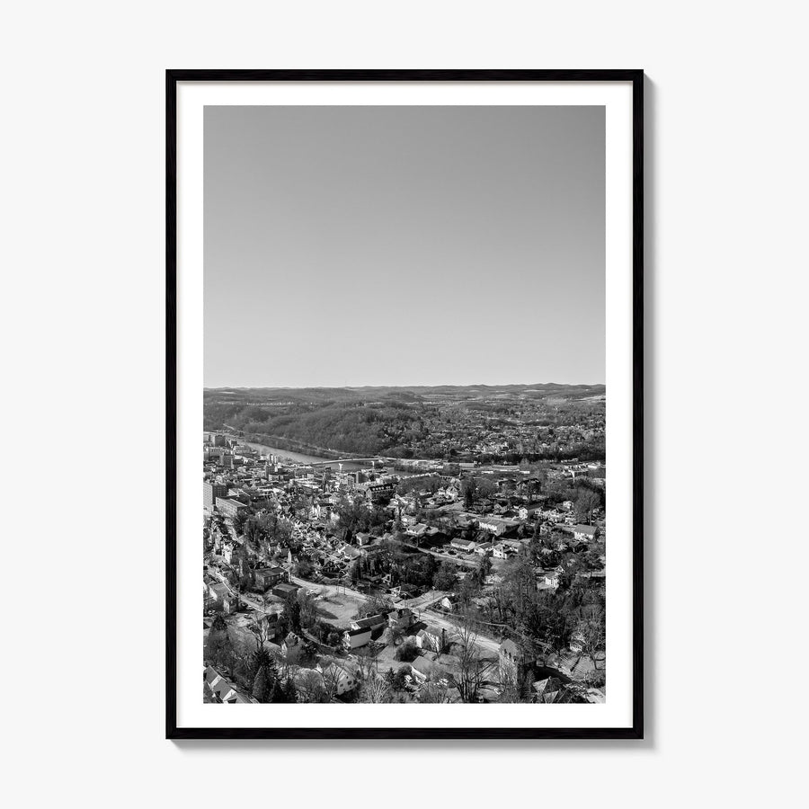Morgantown Photo Poster, framed poster mockup, white border