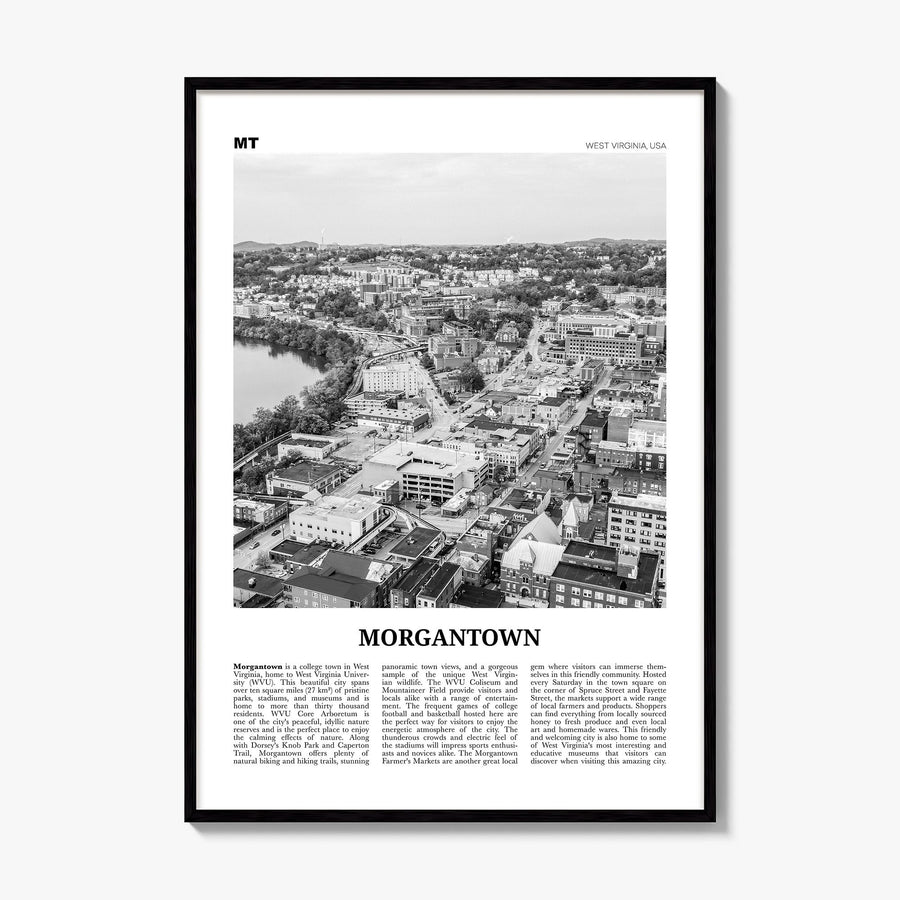 Morgantown Newspaper Poster, framed poster mockup