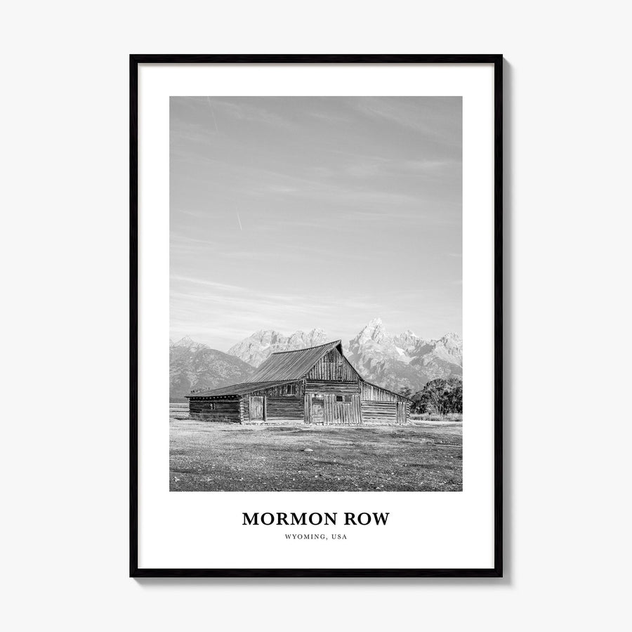 Mormon Row Classic Poster, framed poster mockup