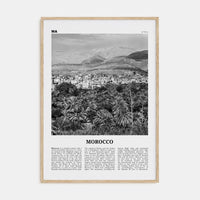 Morocco Poster Natural Wood / 8x12 in Nbourhood Travel B&W Poster