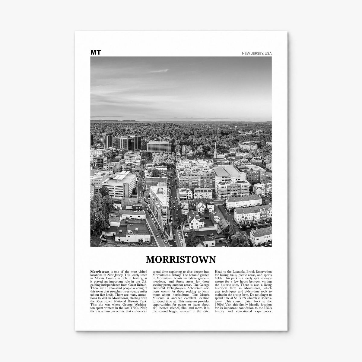 Morristown Newspaper Poster, print only (unframed)