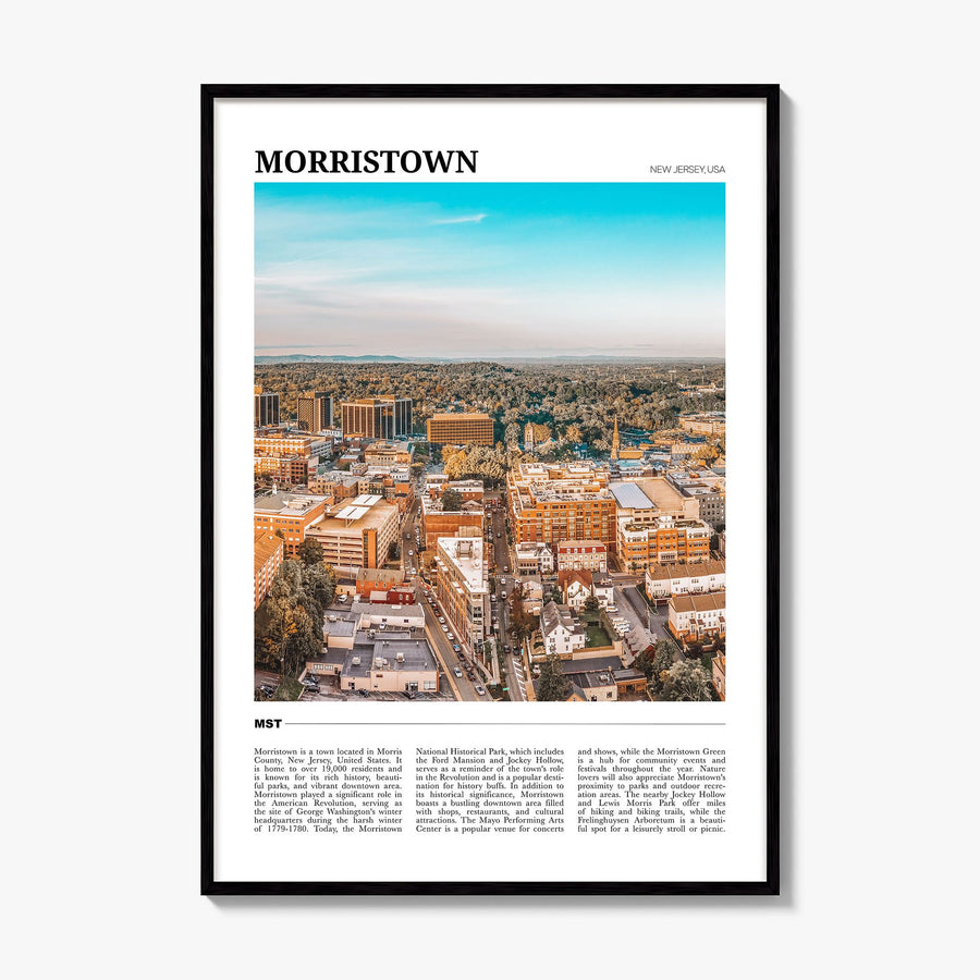 Morristown Travel Poster, framed poster mockup