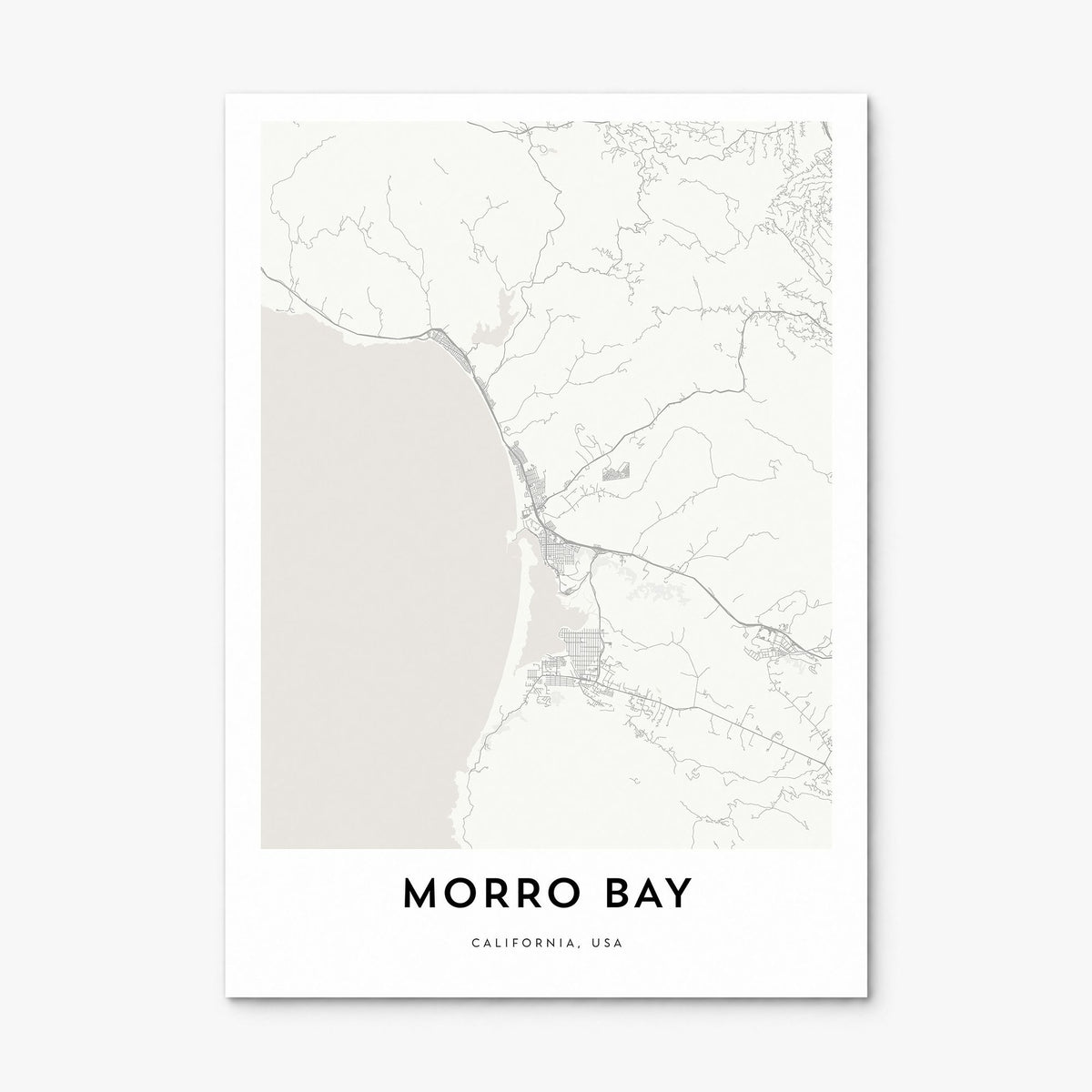 Morro Bay Map Poster, print only (unframed)