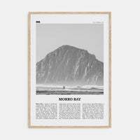 Morro Bay No 1 Poster Natural Wood / 8x12 in Nbourhood Travel B&W Poster