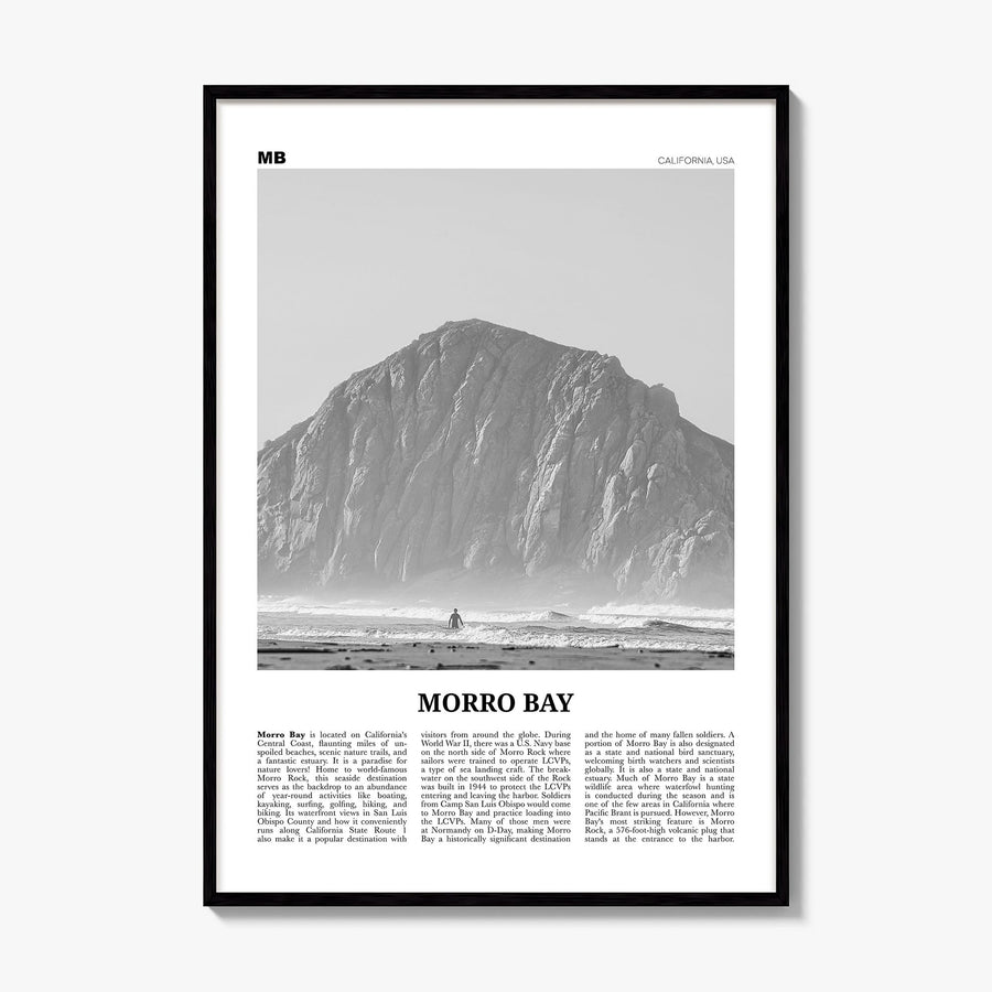 Morro Bay Newspaper No 1 Poster, framed poster mockup