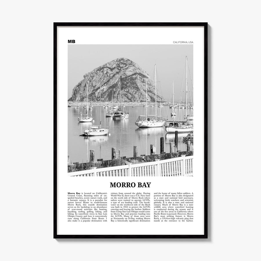Morro Bay Newspaper No 2 Poster, framed poster mockup