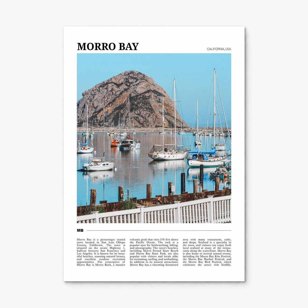 Morro Bay Travel Poster, print only (unframed)