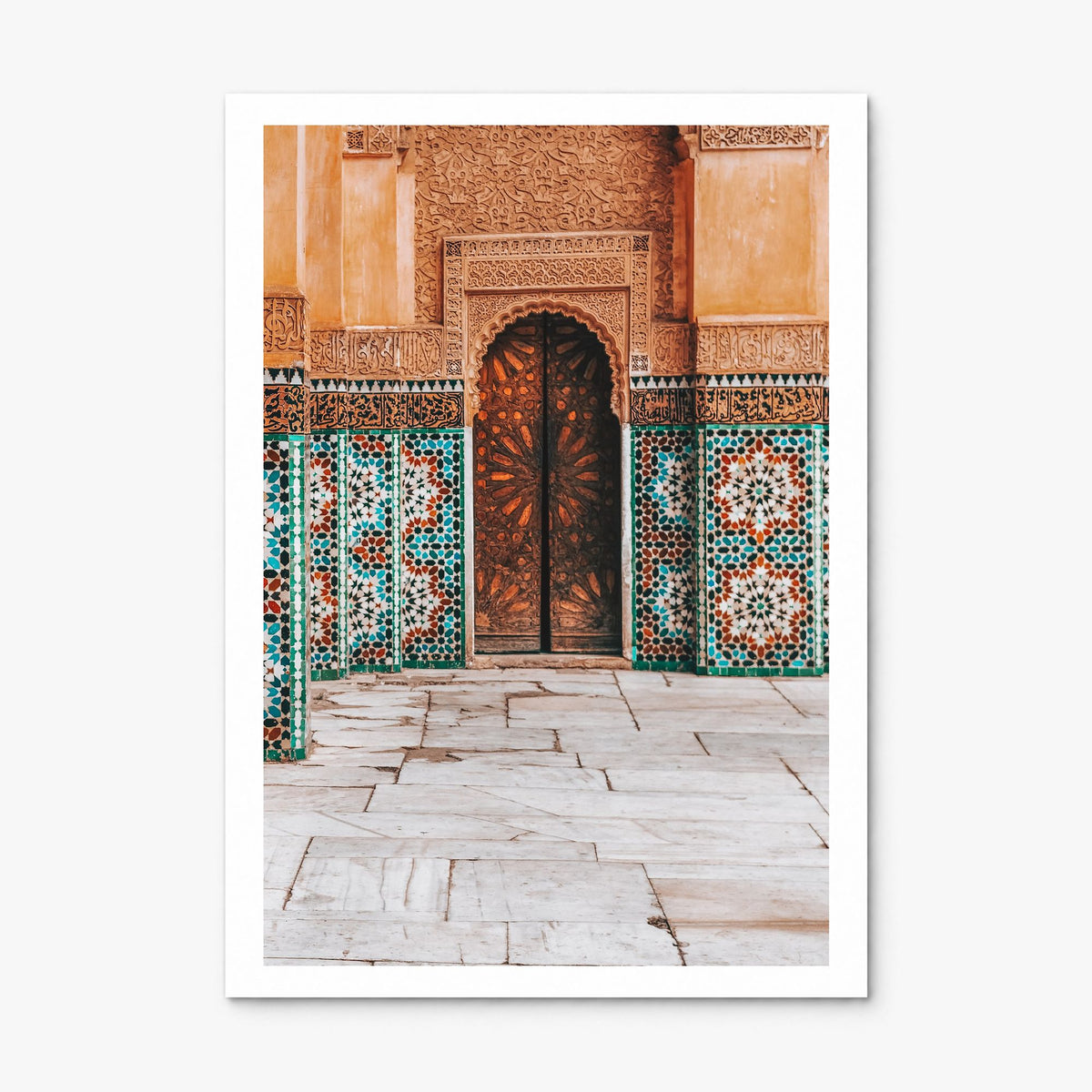 Mosaic Tiles Photo Poster, print only (unframed), white border
