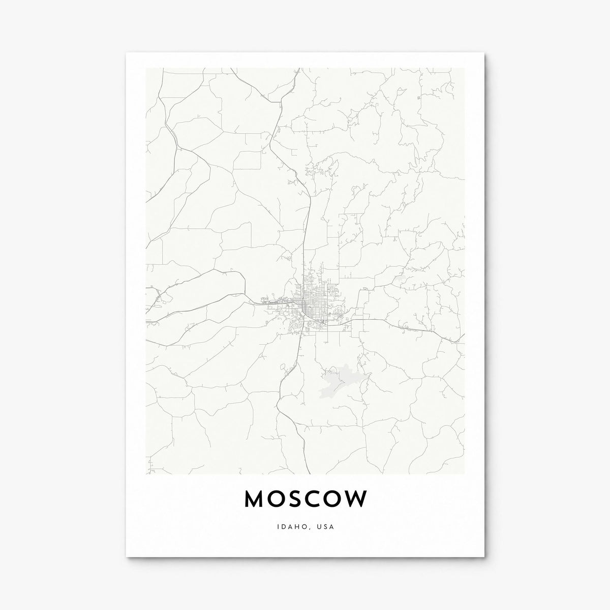 Moscow, Idaho Map Poster, print only (unframed)
