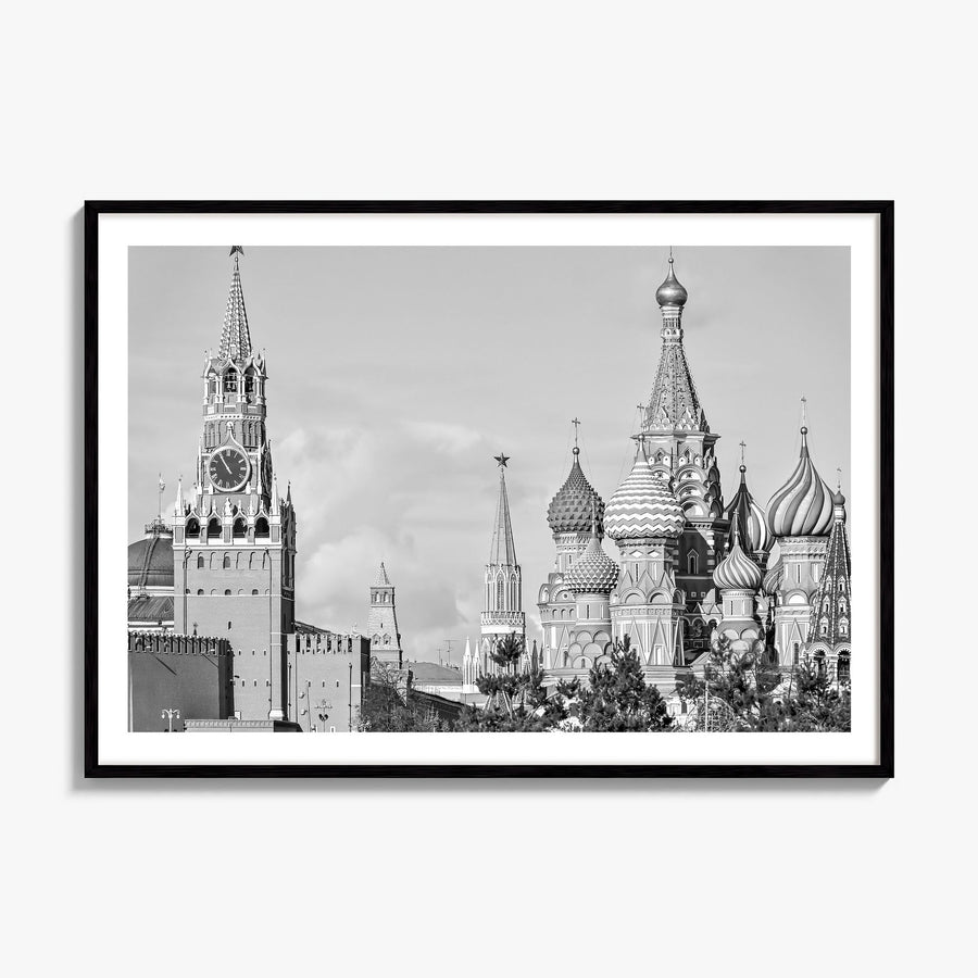 Moscow, Russia Photo Poster, framed poster mockup, white border