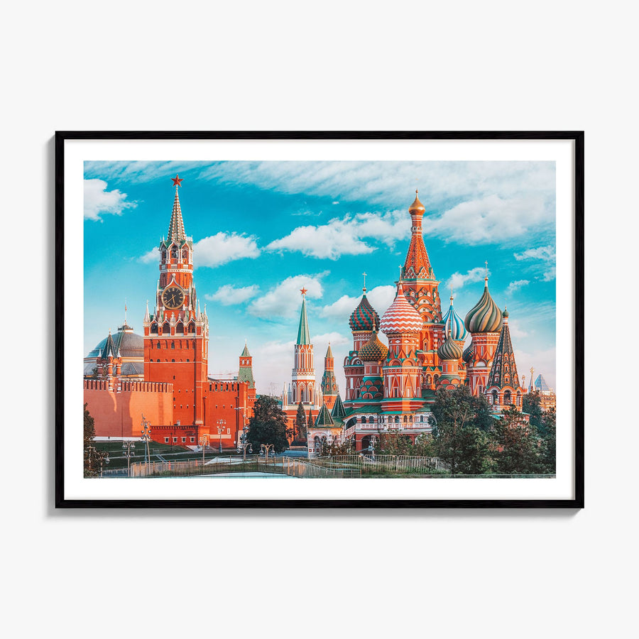 Moscow, Russia Photo Poster, framed poster mockup, white border