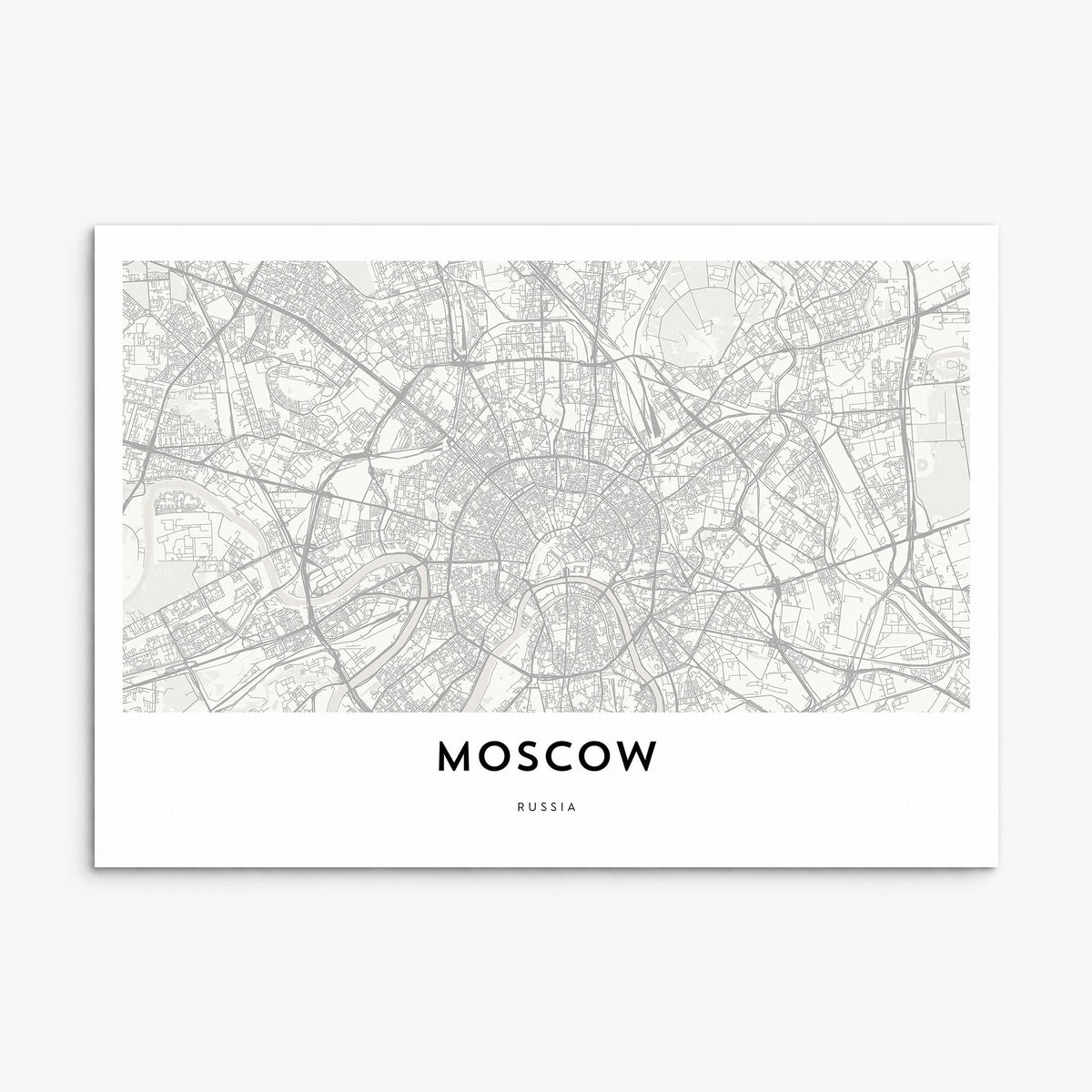 Moscow, Russia Map Poster, print only (unframed)