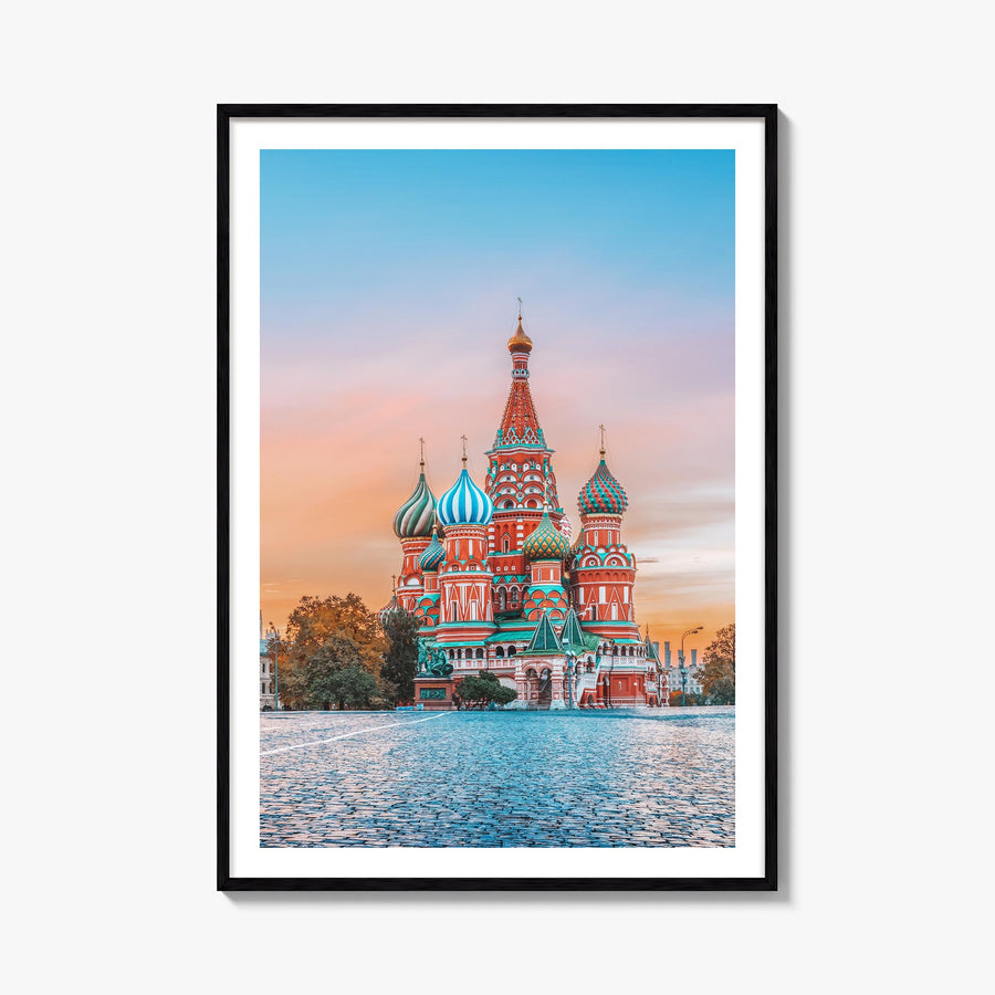 Moscow, Russia no. 1 colorful photo poster of Russia – vertical wall art, unframed print shown in interior mockup