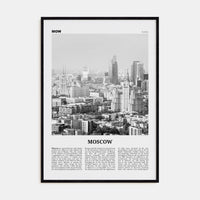 Moscow, Russia No 2 Poster Black Wood / 8x12 in Nbourhood Travel B&W Poster